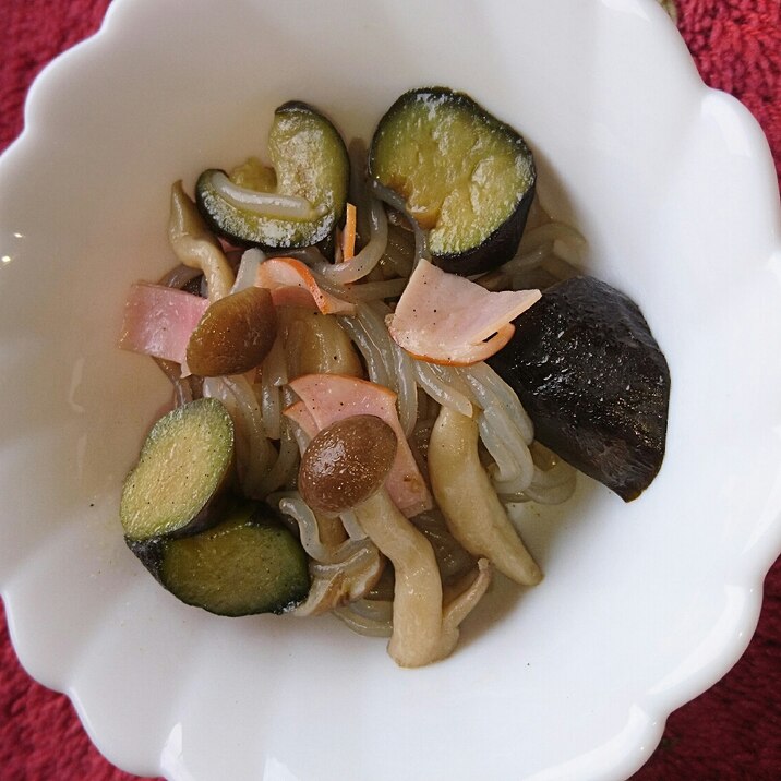 すぐできる! 茄子としめじの中華炒め